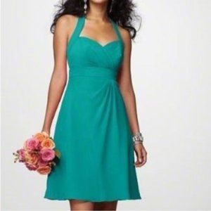 Alfred Angelo Teal Dress - Size 18, Halter
